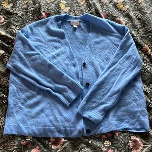 Light Blue Button Up Cardigan